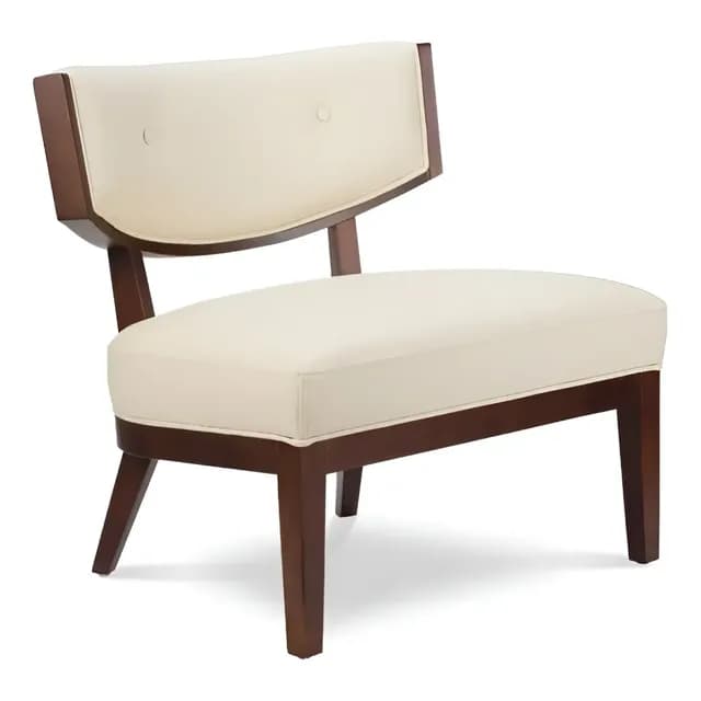 Poltrona Rosen A-550 Madera Cuero Beige