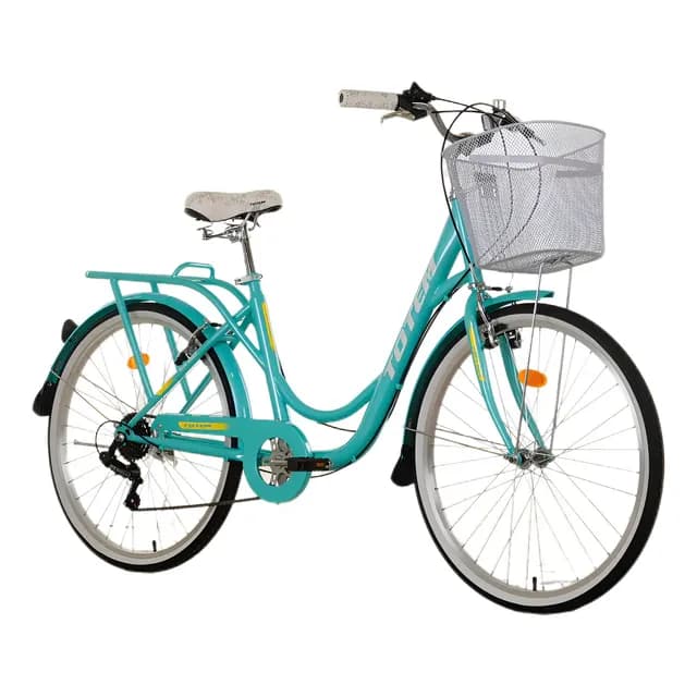 Bicicleta Urbana Totem Modelo City Aro 26 Color Turquesa Color Celeste Tamano Del Cuadro Xs