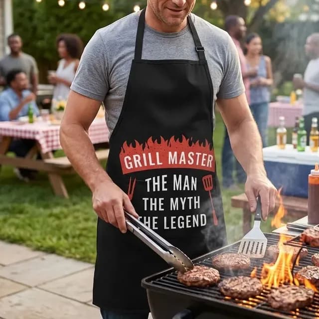 Delantal Divertido Rey Master De La Parrilla King Master