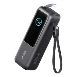Cargador Portatil Power Bank Anker Laptop, 25000mAh 165W, 3 Puertos USB-C, Pantalla Inteligente, Carga Rapida para Mac, Dell XPS, ThinkPad, iPhone, iPad, Samsung y Mas, para Viajes y Trabajo