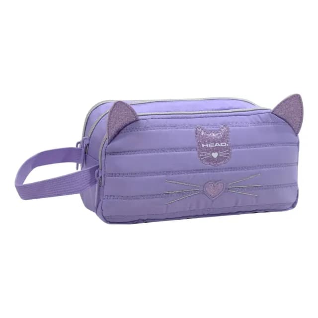 Estuche Infantil Nina Atos Gato Lila Head