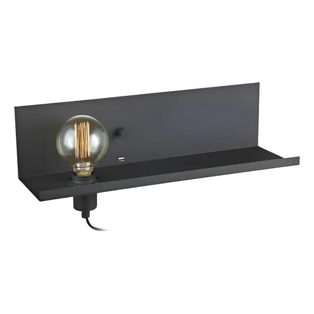 Lampara De Pared Byp Multi Negro Con Usb 50cm