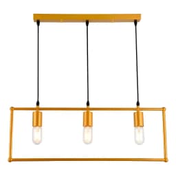 Lampara Colgante 3 Luces Dosde Dorado