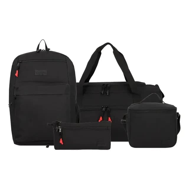 Megapack 6xt Mochila Nino Xtrem Negro/rojo Negro
