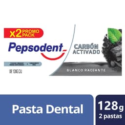 Pasta Dental Pepsodent Carbon Activado Pack 2 Un, g g