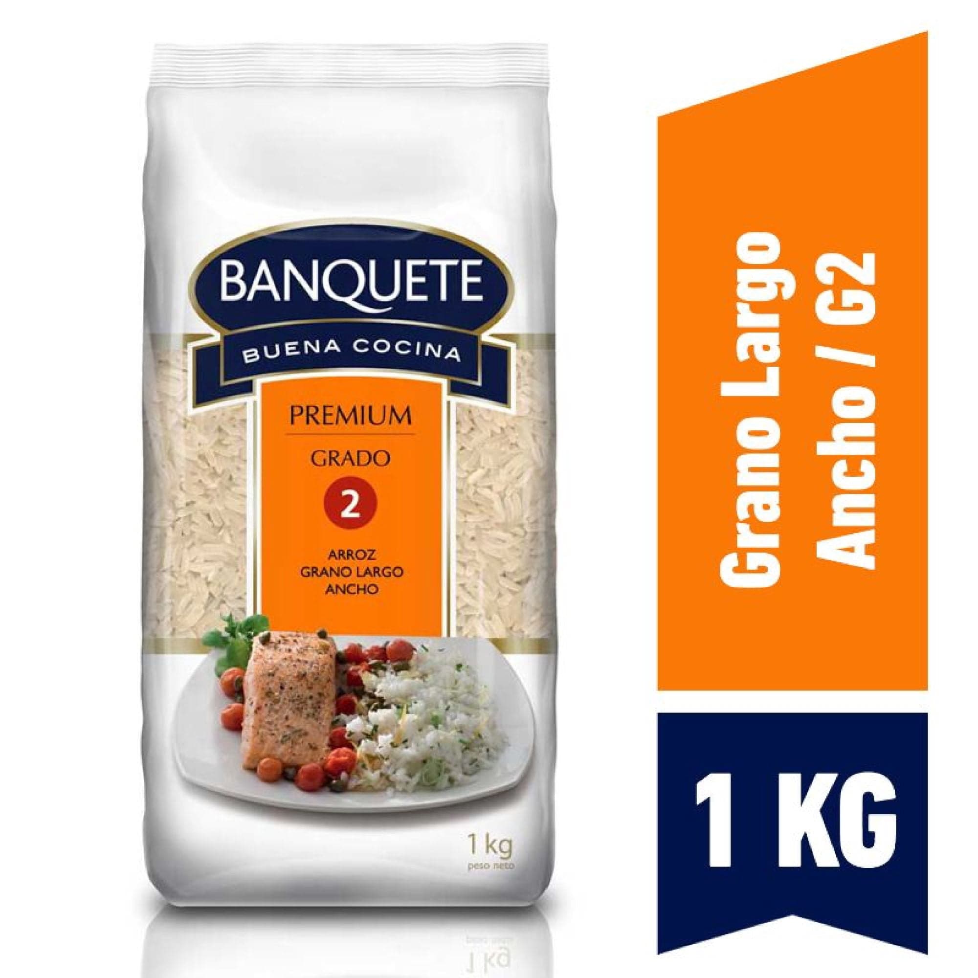 Arroz Grado 2 Grano Largo Bolsa, 1 kg