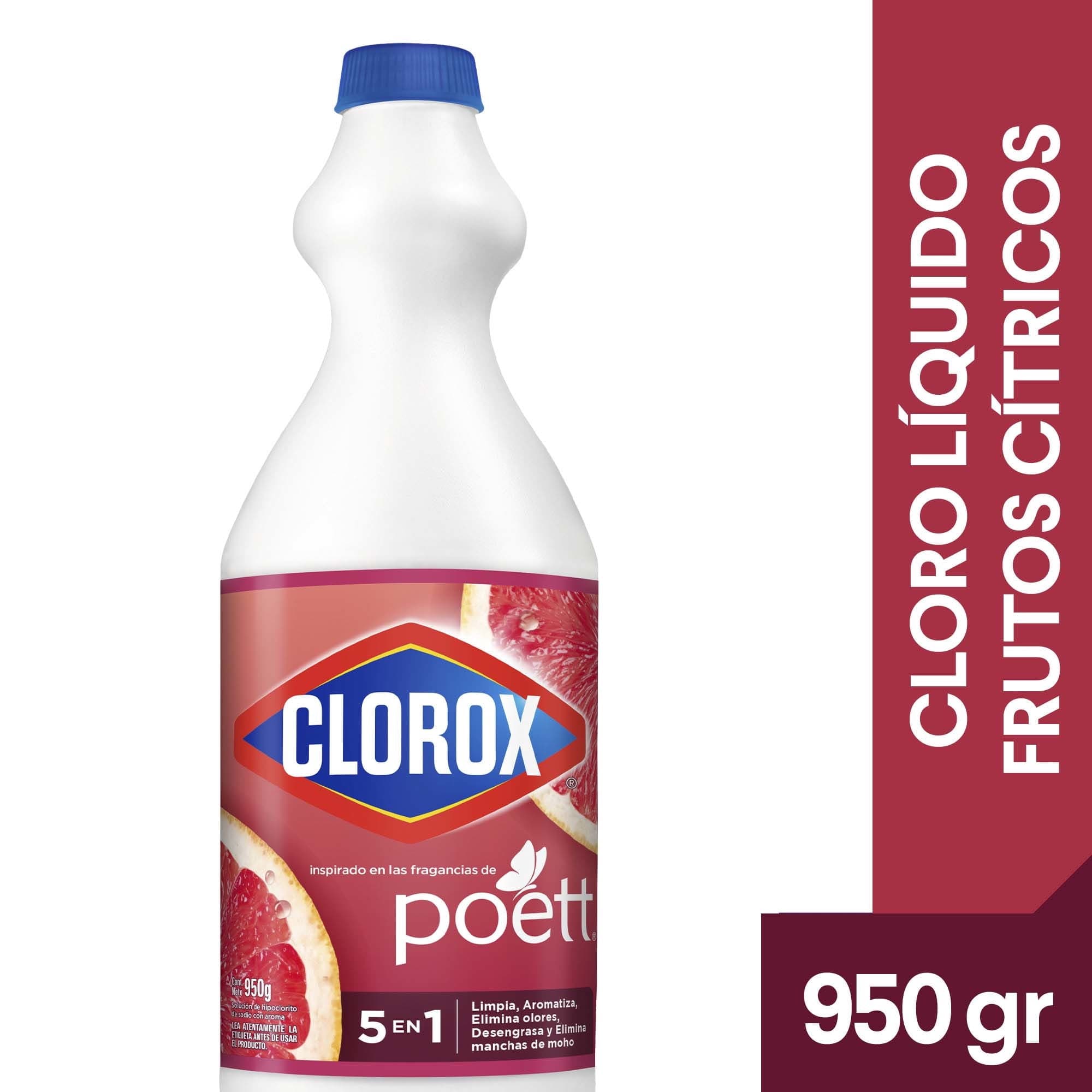 Cloro Liquido Con Fragancias Citric Botella, 950 ml