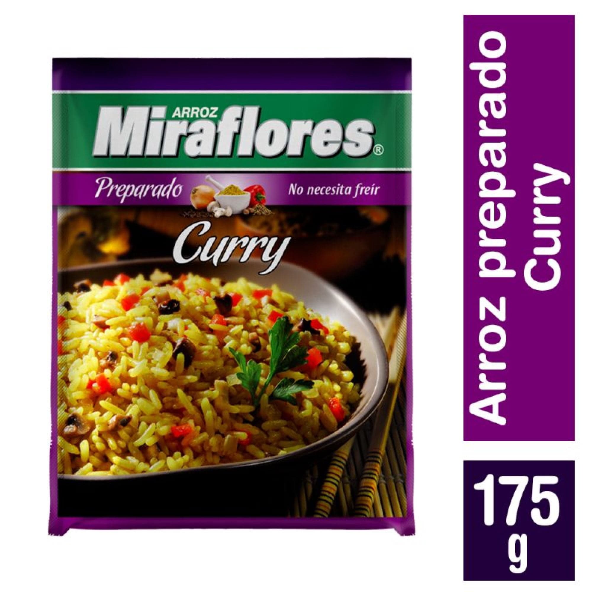 Arroz Preparado Curry Bolsa, 210 g