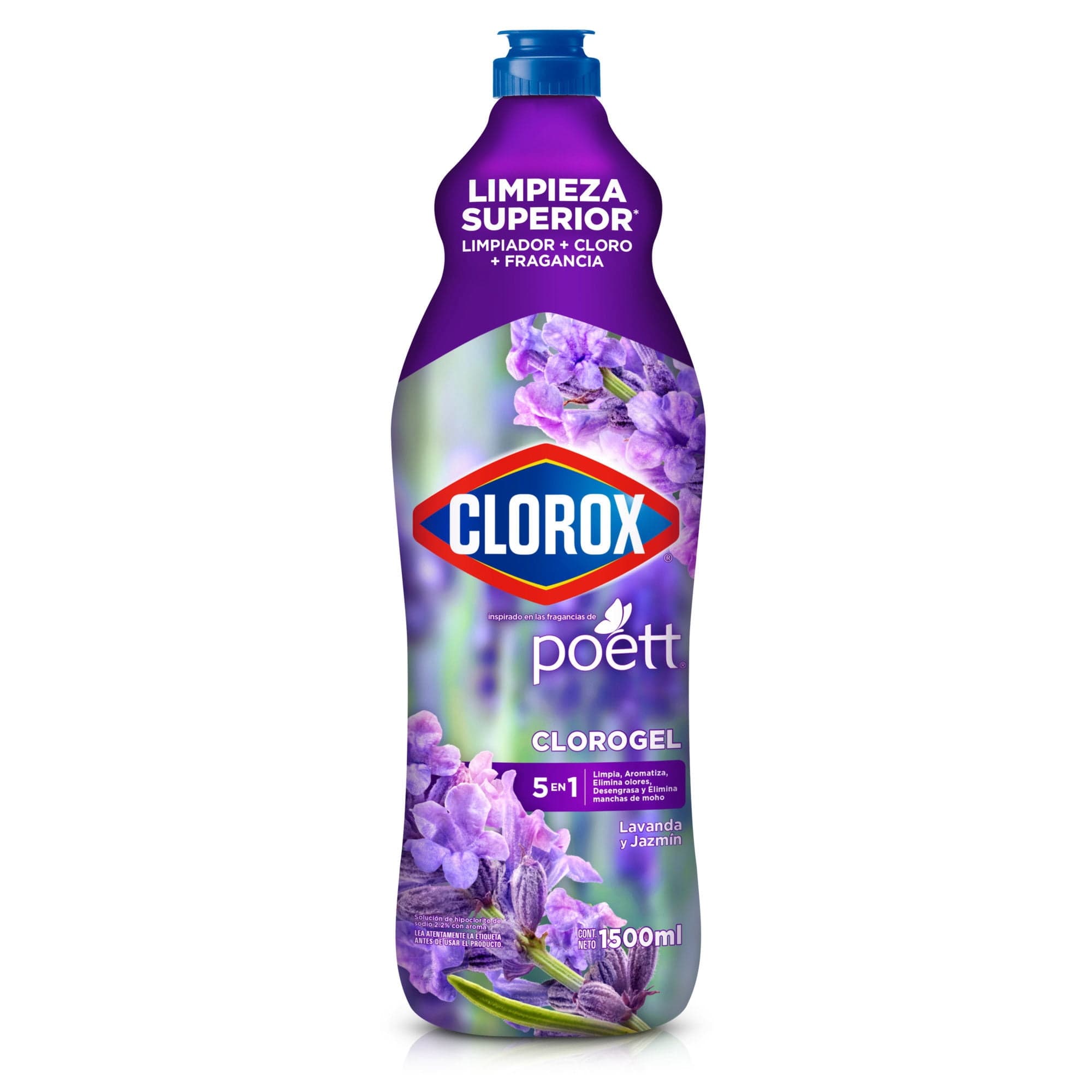 Cloro en Gel Lavanda Botella, 1500 ml