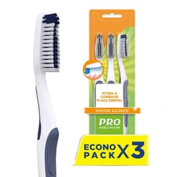 Cepillo de Dientes Oral-B Pro Doble Accion Mayor Alcance, 3 Un