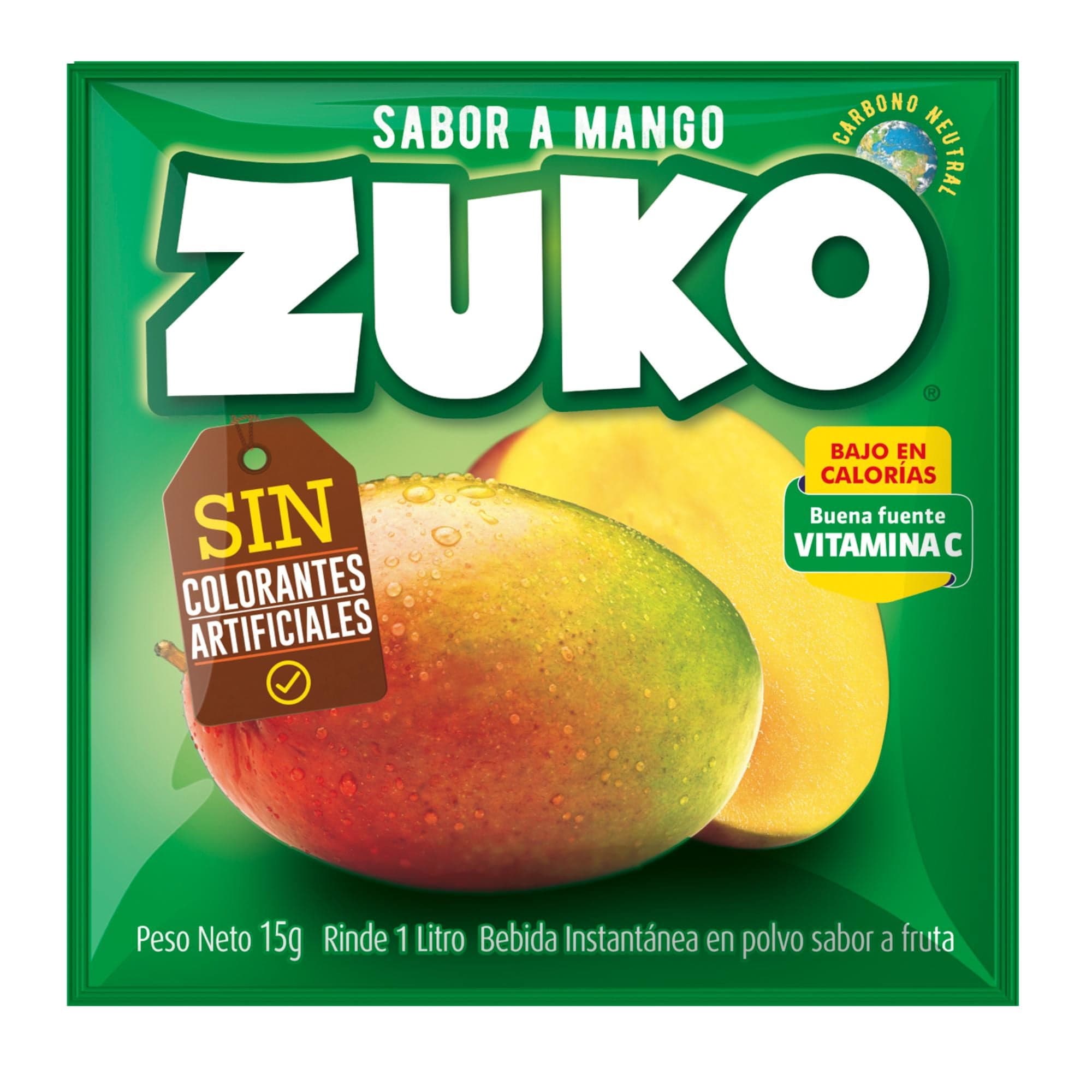Jugo en Polvo Sabor Mango Sobre, 15 g