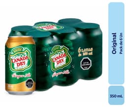 Bebida Ginger Ale Pack Lata, 6 Un