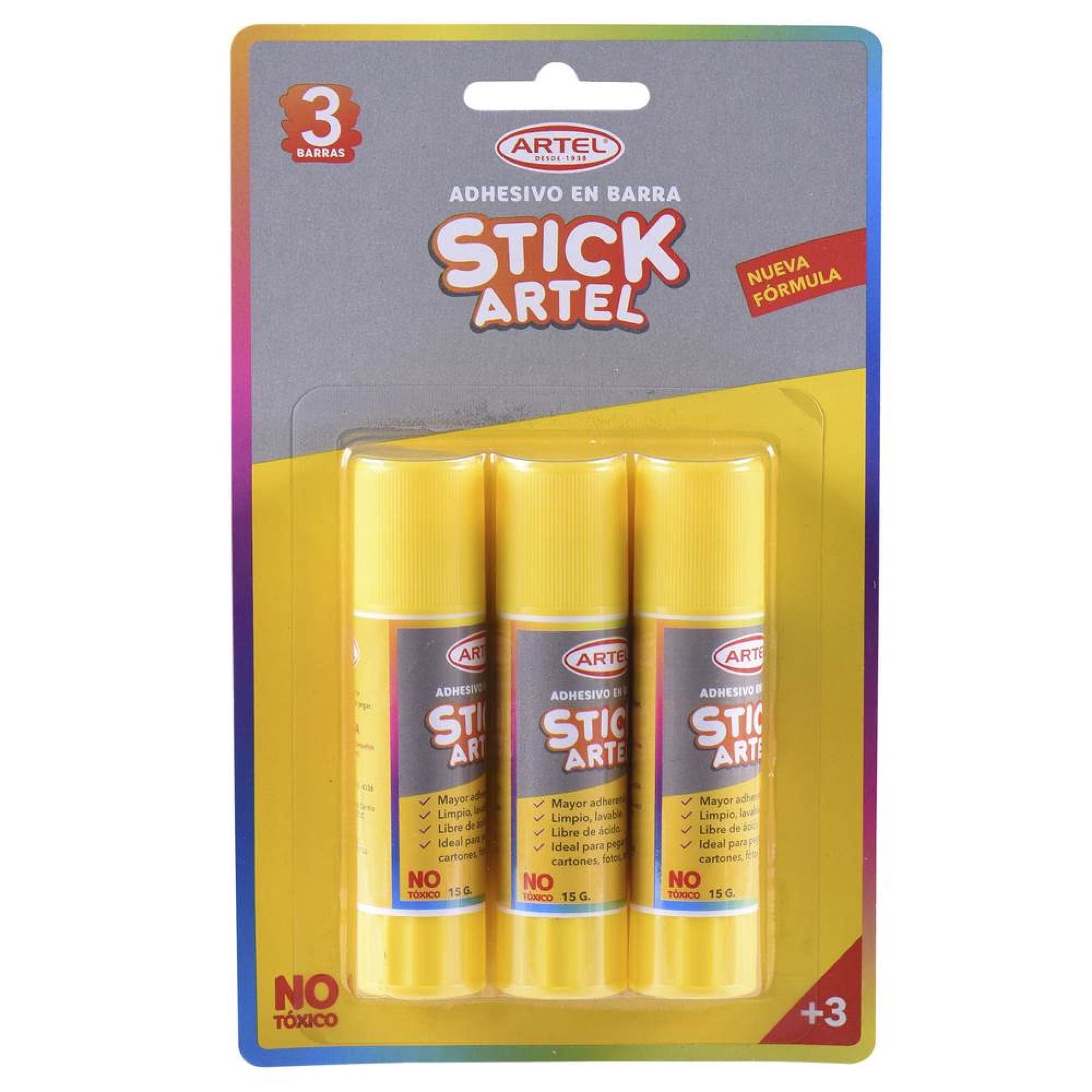 Pegamento en Barra, Pack 3 Un 15g, 1 Un