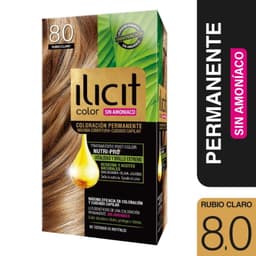 Coloracion Ilicit Permanente Sin Amoniaco 8.0 Rubio Claro