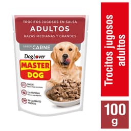 Alimento Humedo Perro Adulto Trocitos Sabor Carne Pouch, 100 g
