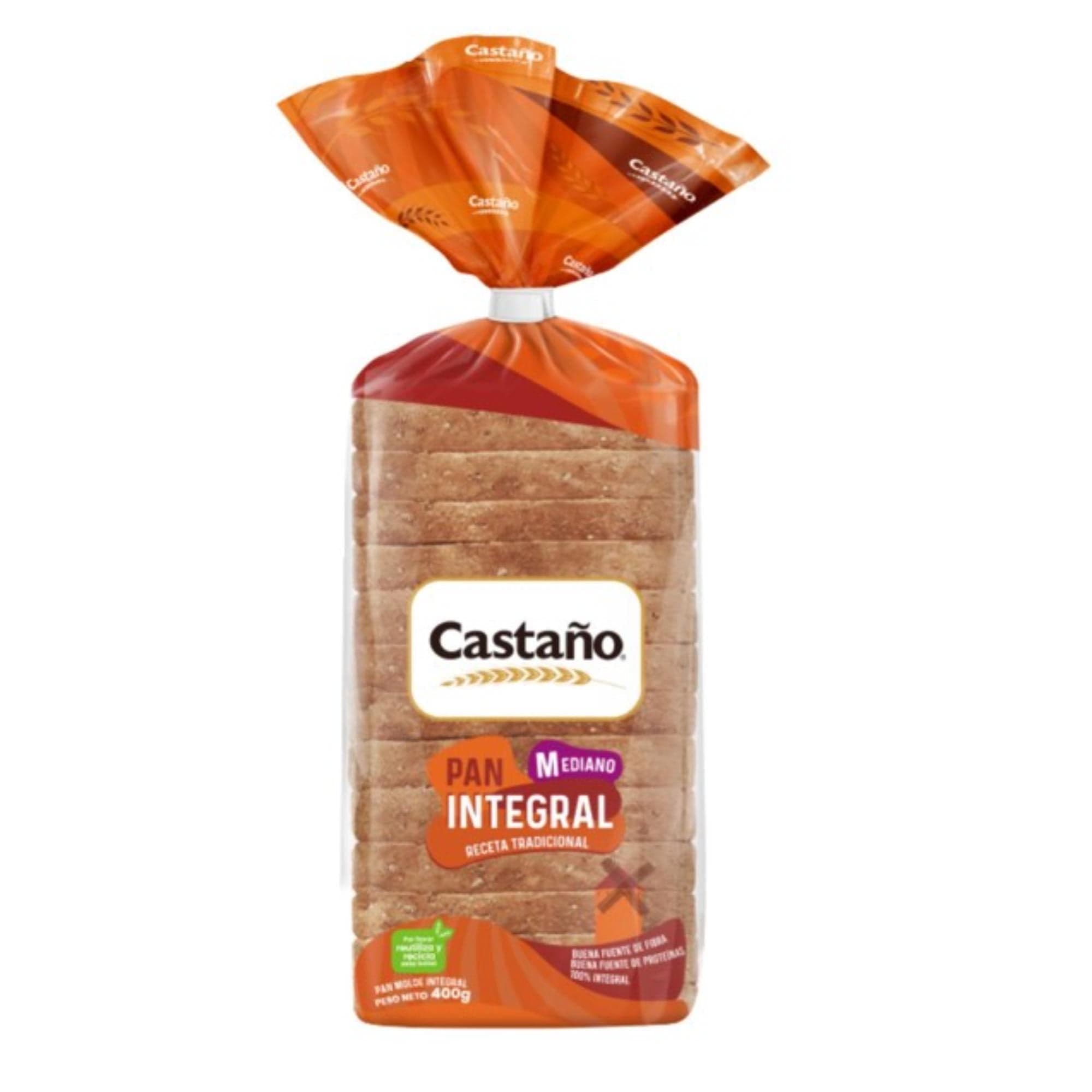 Pan De Molde Integral, 400 g