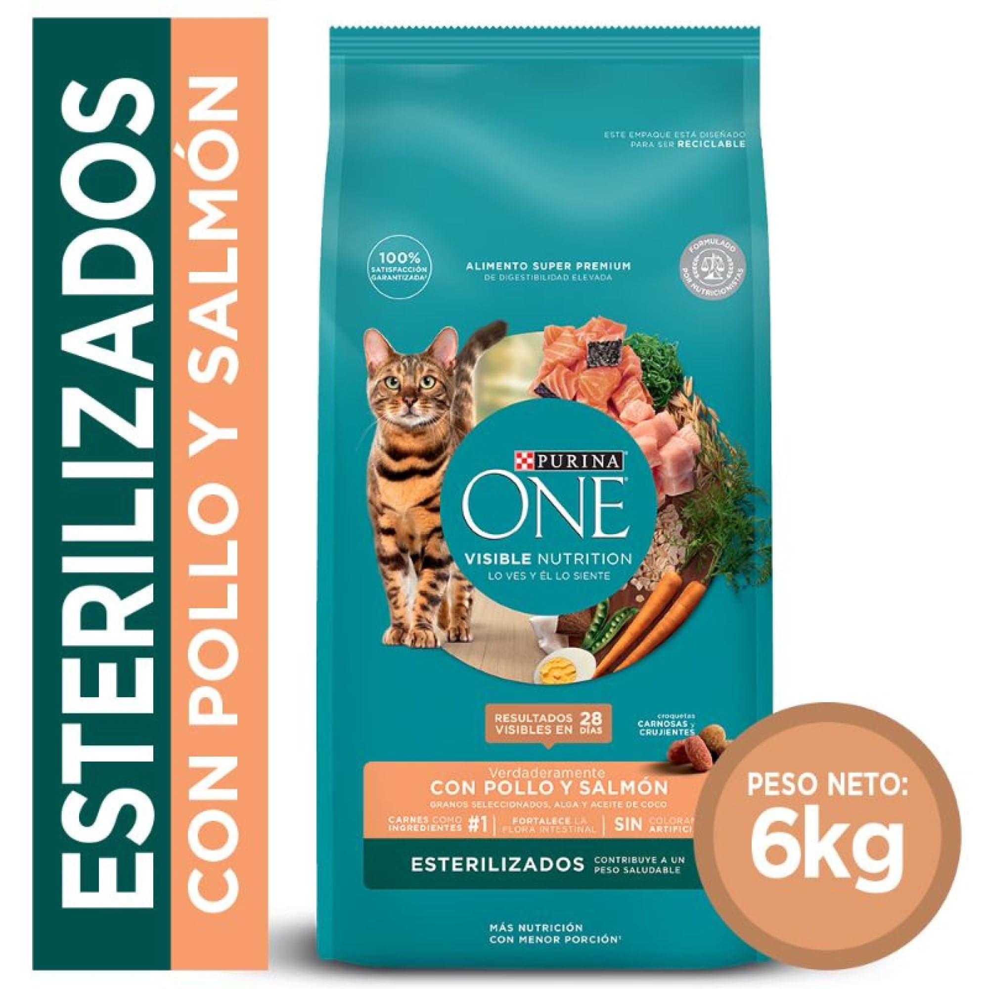 Alimento Seco Gato Adulto Esterilizado Sabor Pollo y Salmon Bolsa