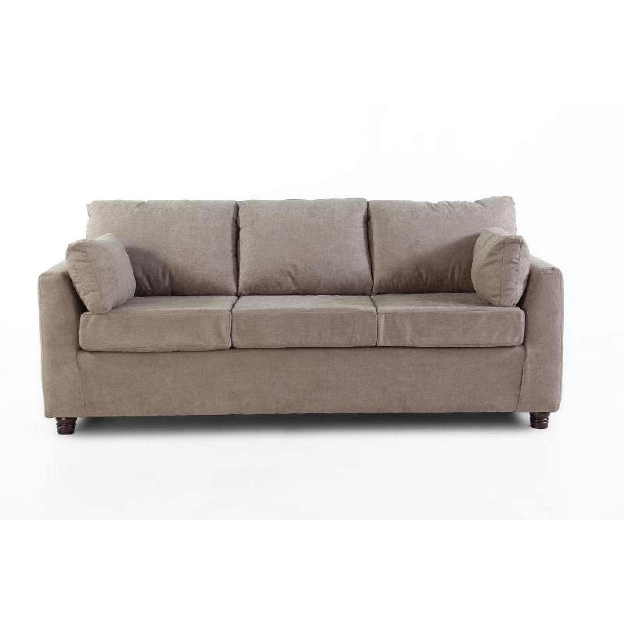 Sofa 3 Cuerpos Texas Tela Gris Camel