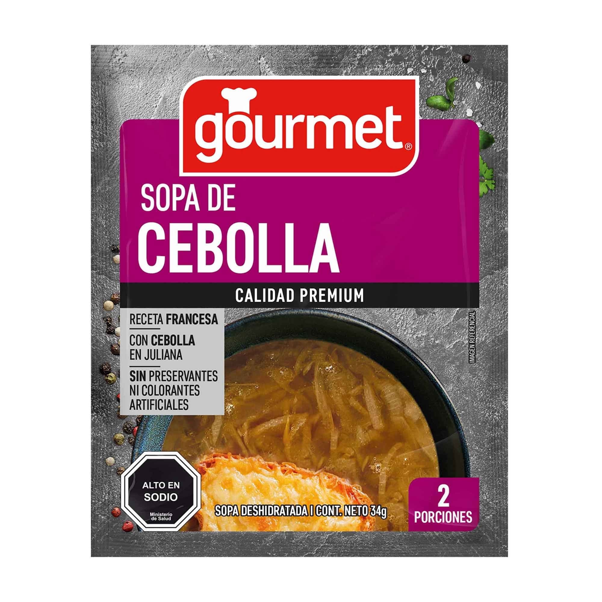 Sopa de Cebolla Premium (2 Porciones) Sobre, 34 g
