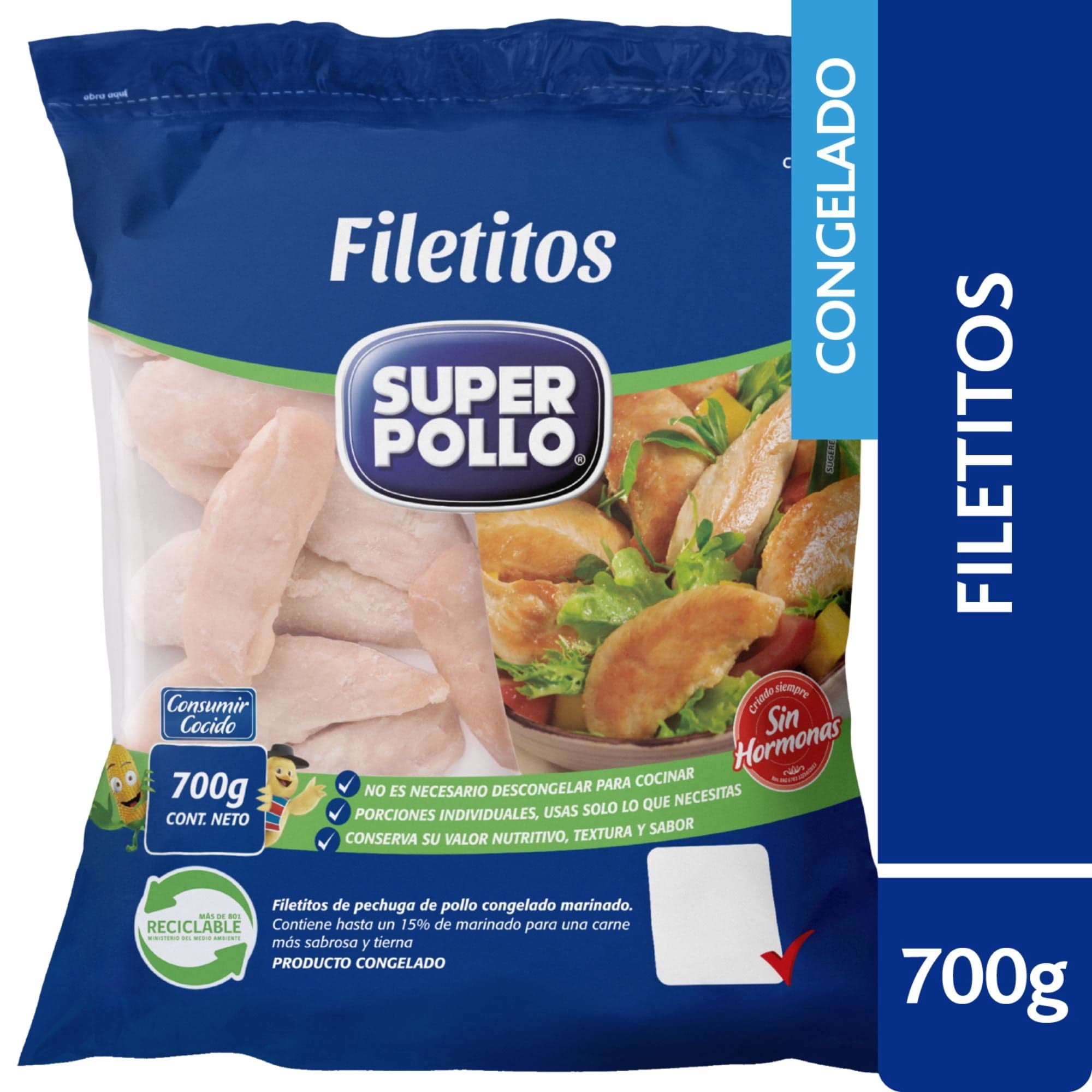 Pollo Filetitos Congelados., 700 g