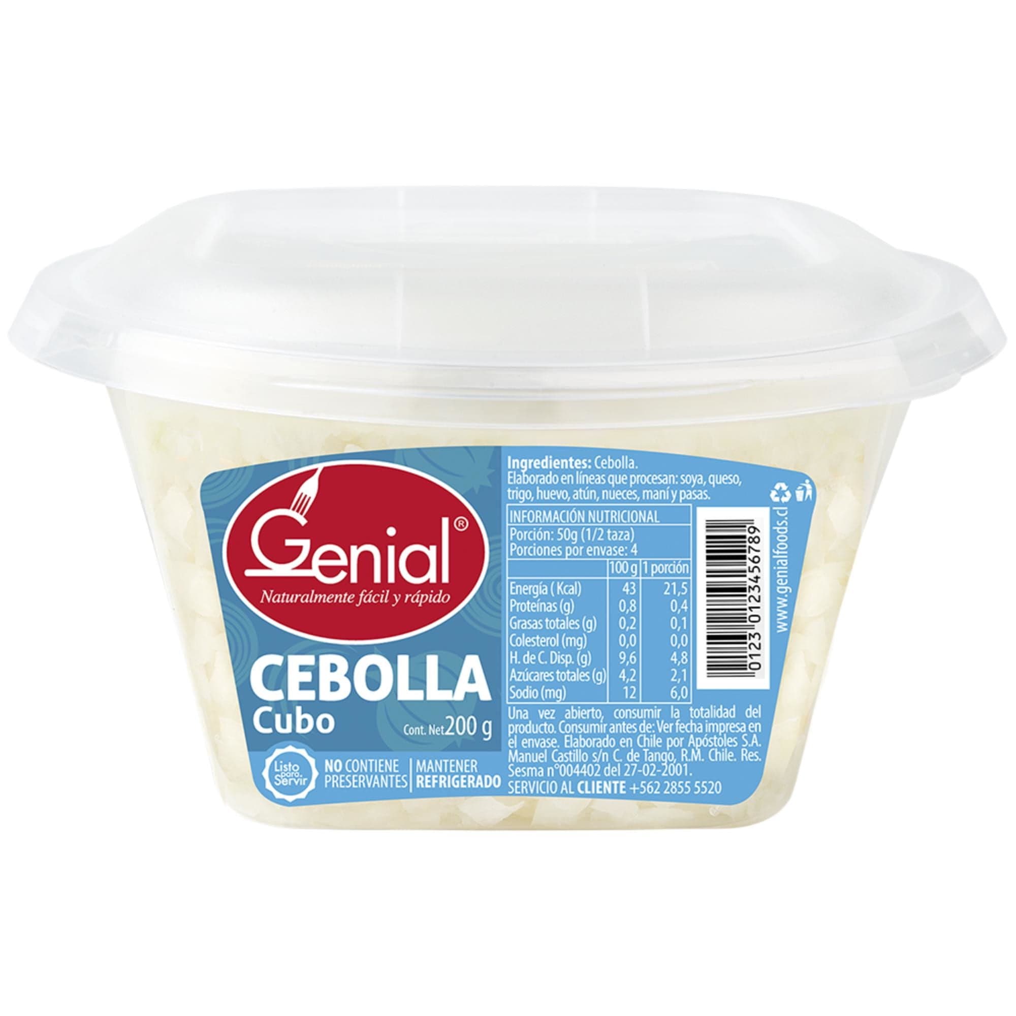 Cebolla Cubo Pote, 200 gr