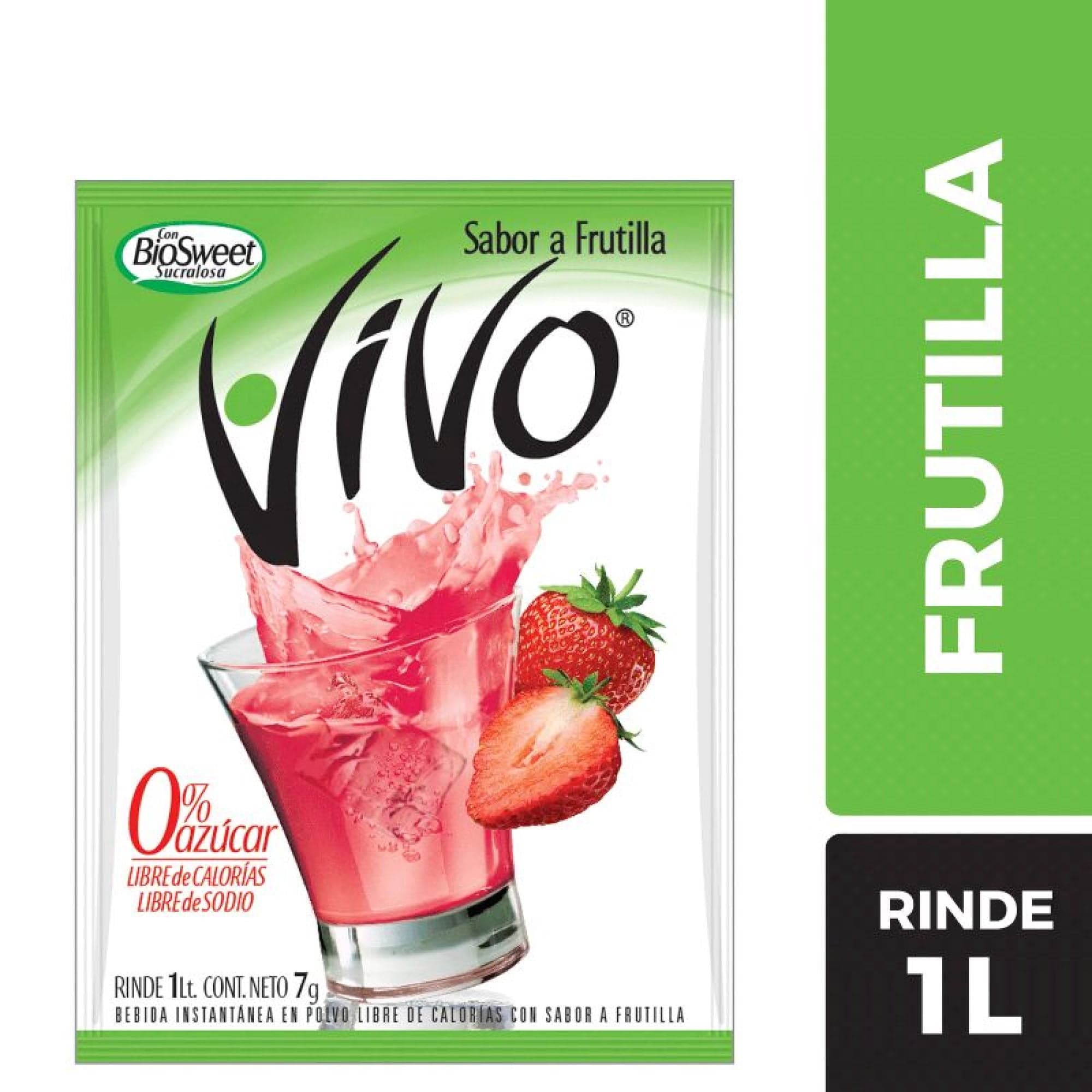 Jugo En Polvo Sabor Frutilla Sobre, 7 g