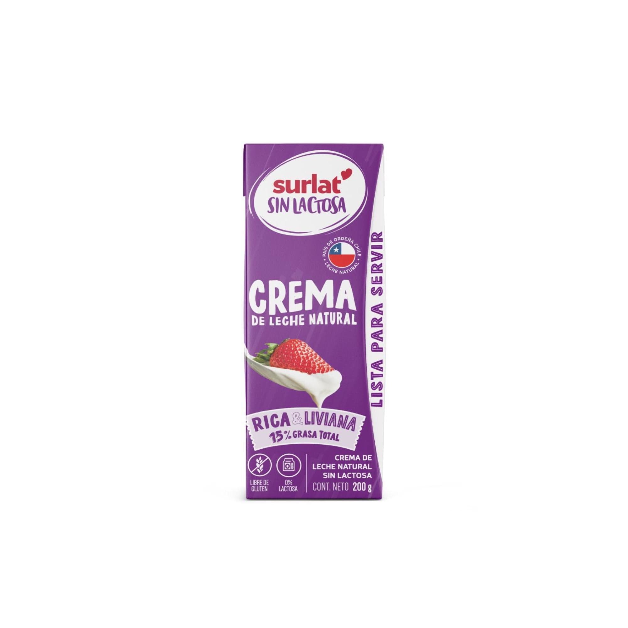 Crema Surlat Sin lactosa, 200 ml