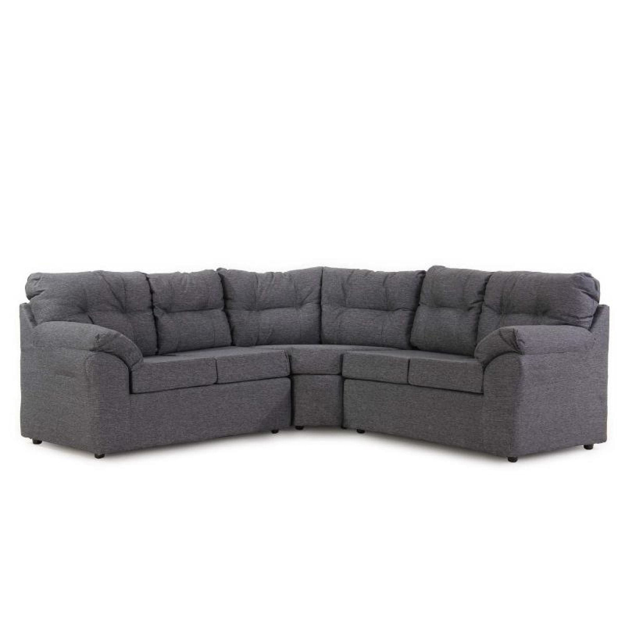 Sofa Seccional Roma 5 Cuerpos Tela Gris