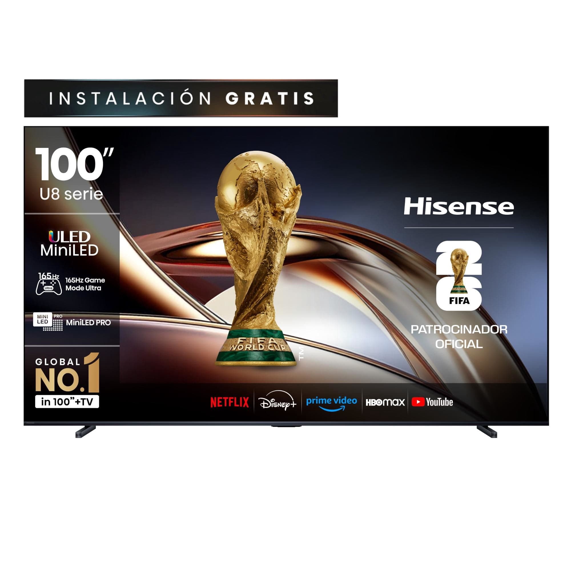 Televisor 100" Mini Led 4K UHD 100U8QG Smart TV Hisense