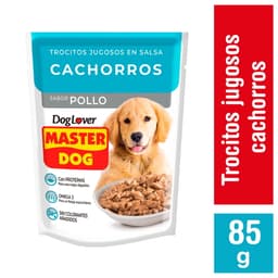 Alimento Humedo Cachorro Trocitos Sabor Pollo Pouch, 85 g