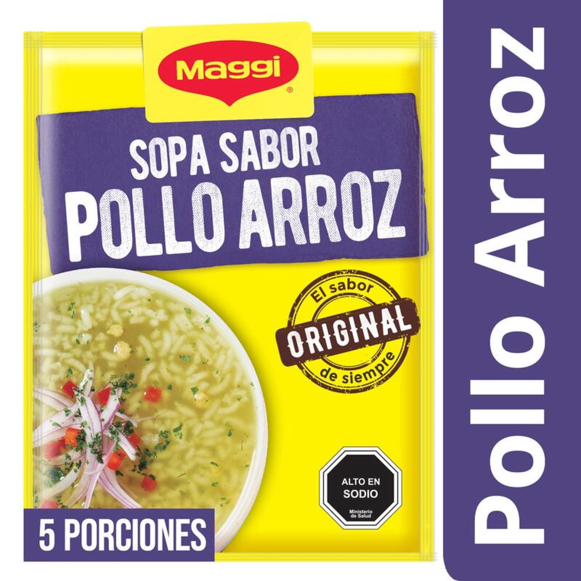 Sopa Sabor Pollo con Arroz (5 Porciones) Sobre, 70 g