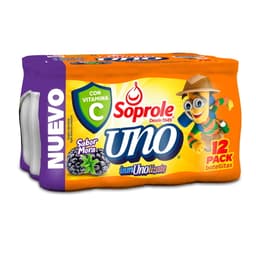 Probiotico Uno Vitamina C Mora Pack 12 Botellas, 80 ml
