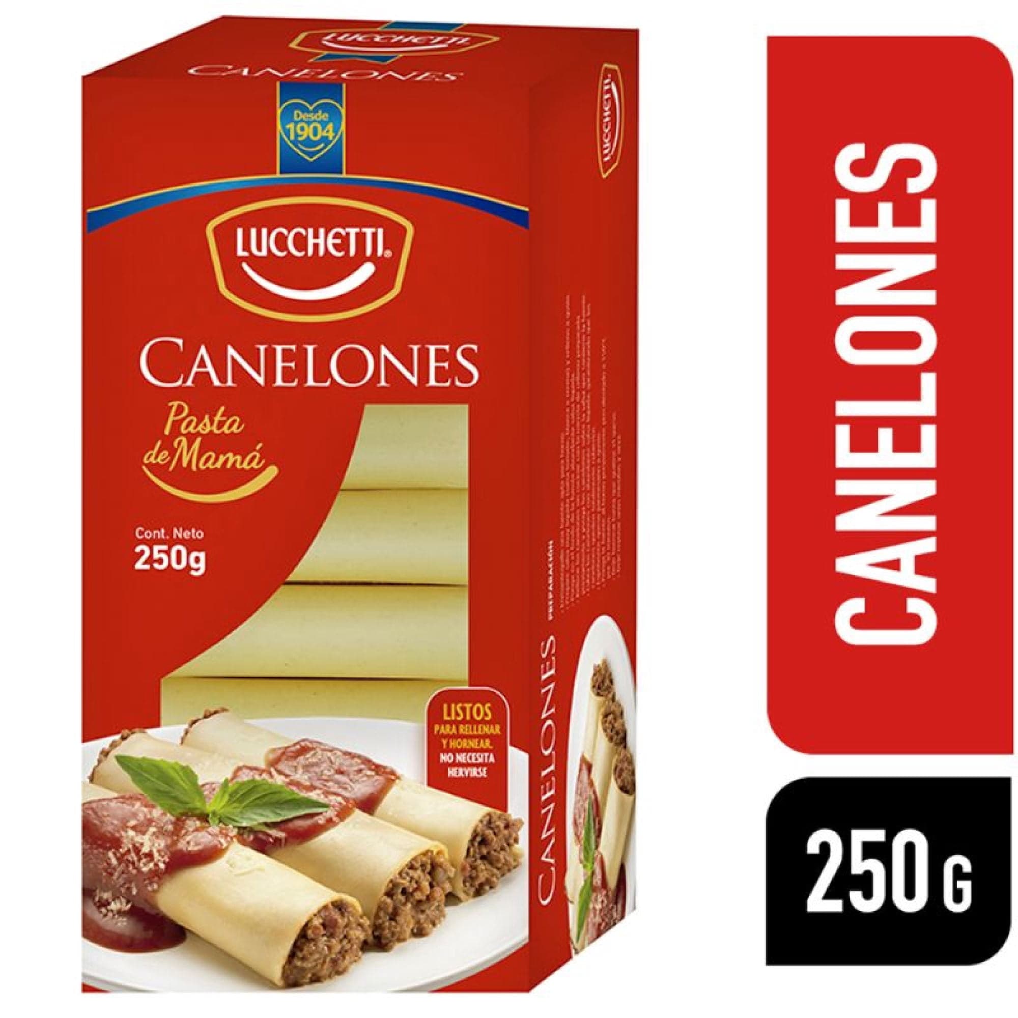 Fideo Pasta Canelones Caja, 250 g