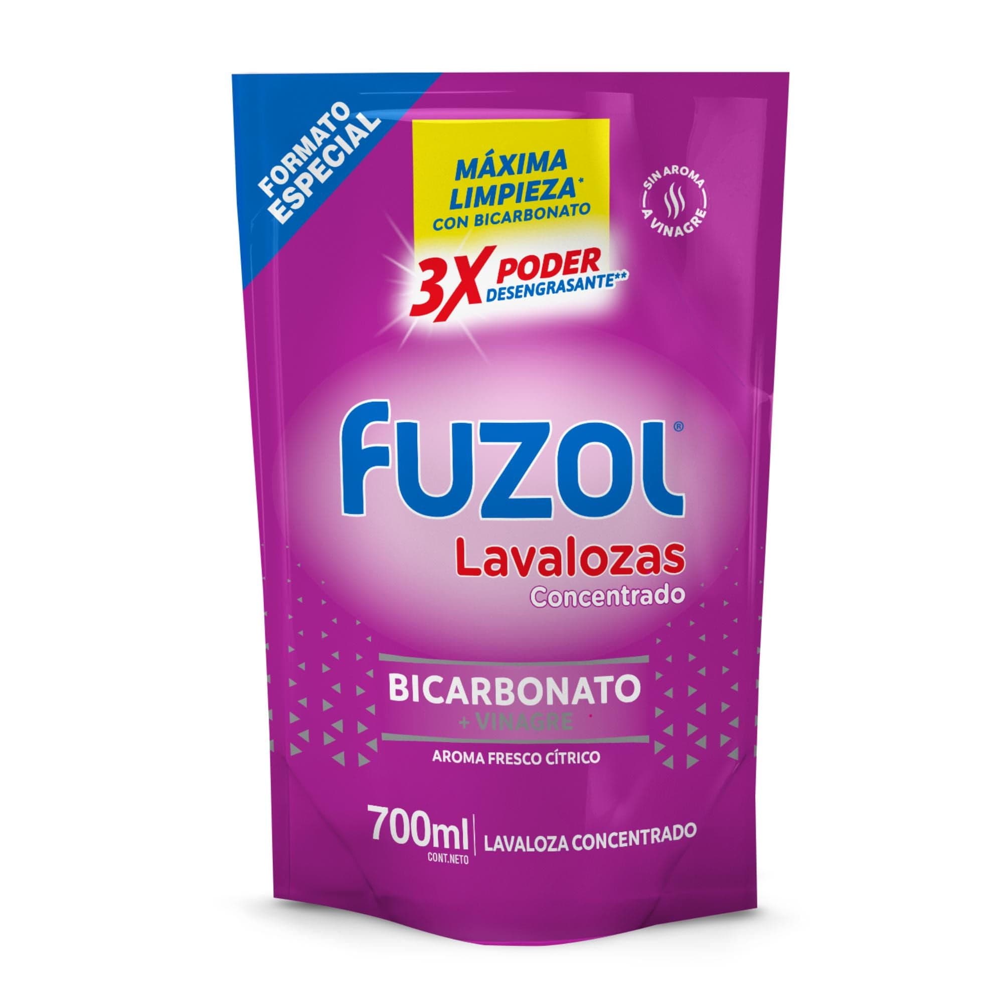 Lavalozas liquido Vinagre con Bicarbonato, 700 ml