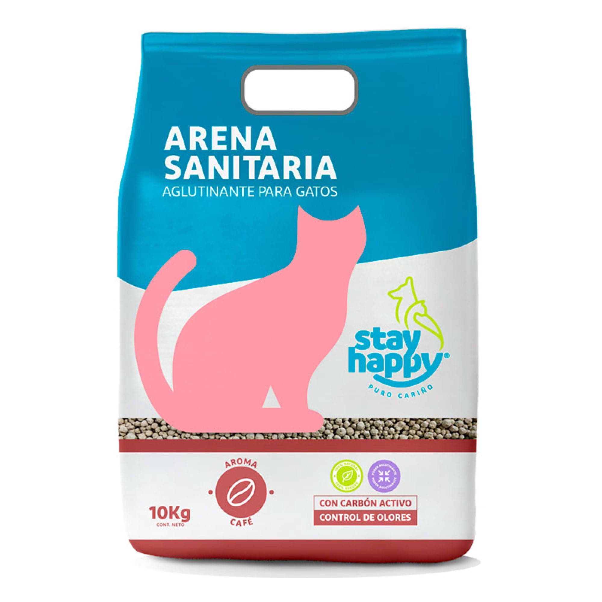 Arena Sanitaria para Gato Aglutinante con Aroma a Cafe Bolsa