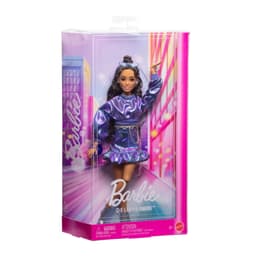 Muneca Barbie Cabello Castano y Cojunto Azul