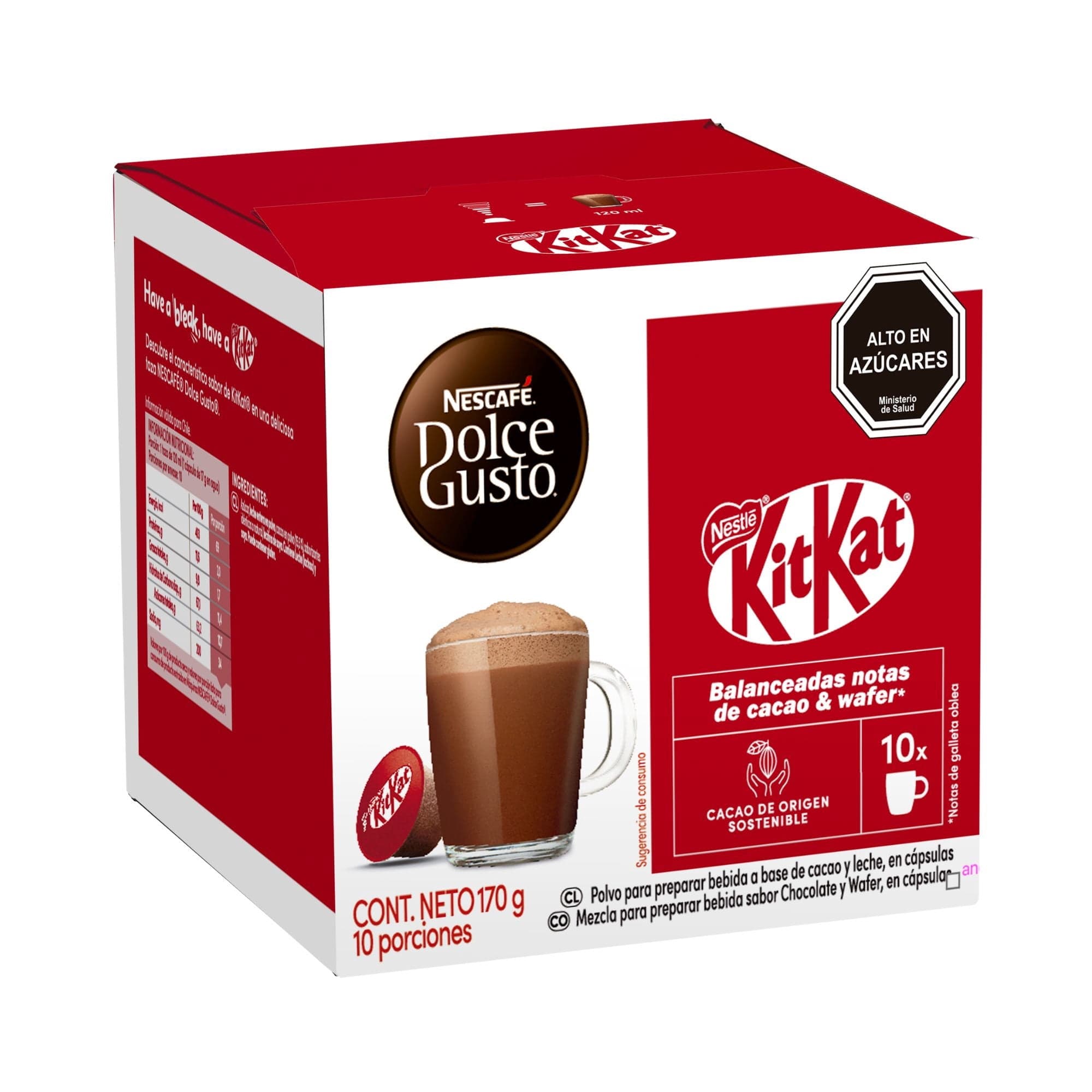 Chocolate Caliente En Capsulas KitKat 10 Tazas