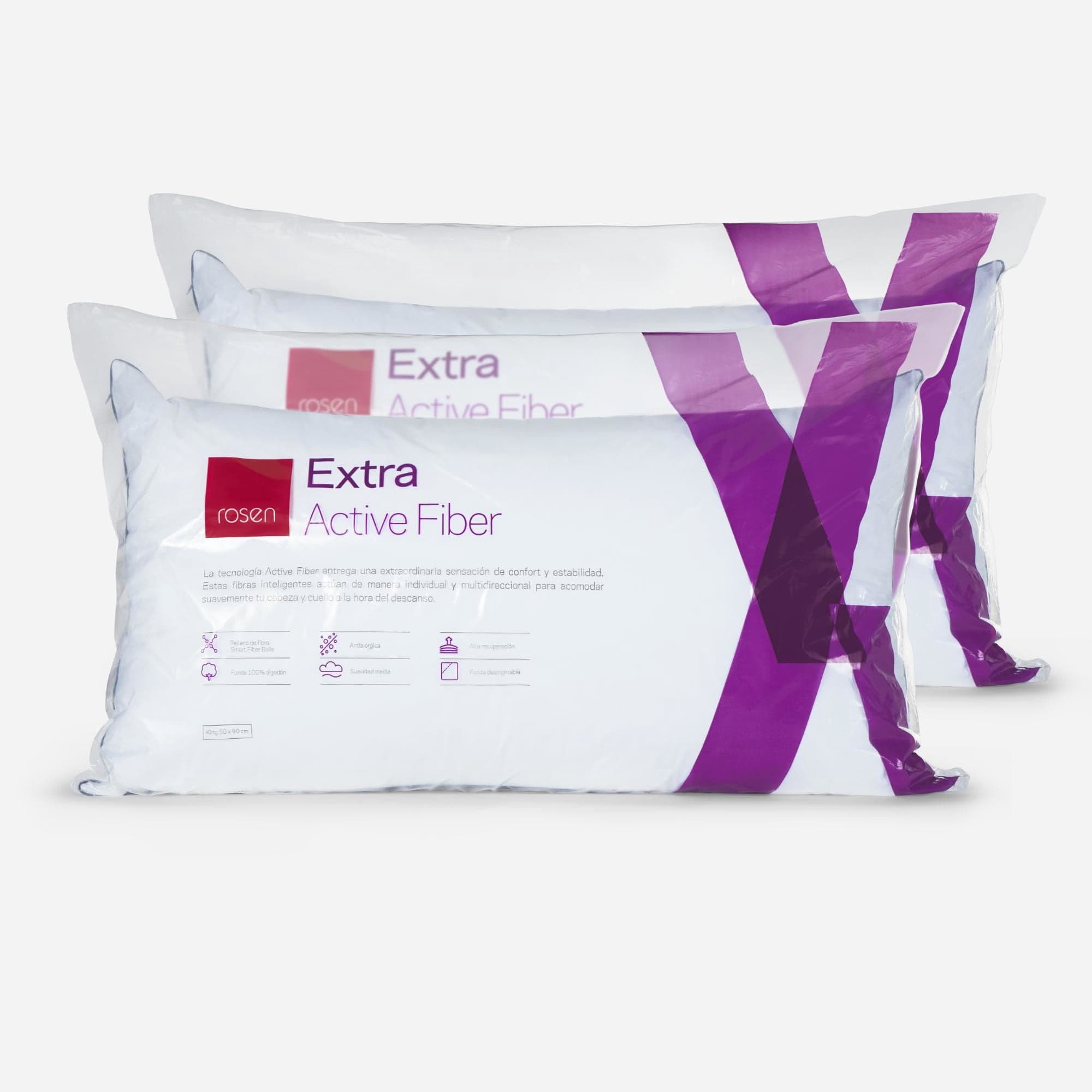 Set Almohada Extra 100% Algodon 50x90 cm