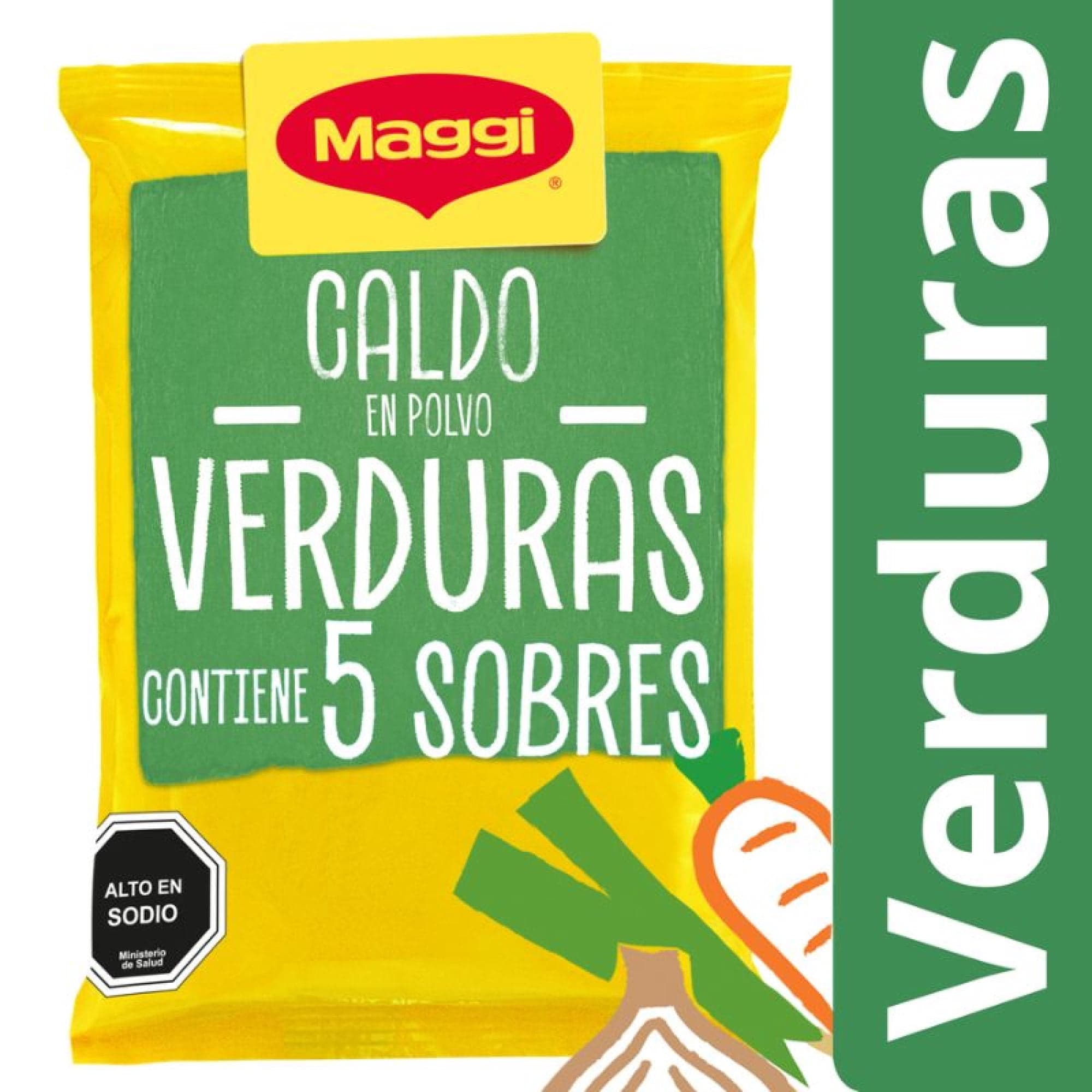 Caldo en Polvo de Verduras (5 Sobres) Bolsa, 35 g
