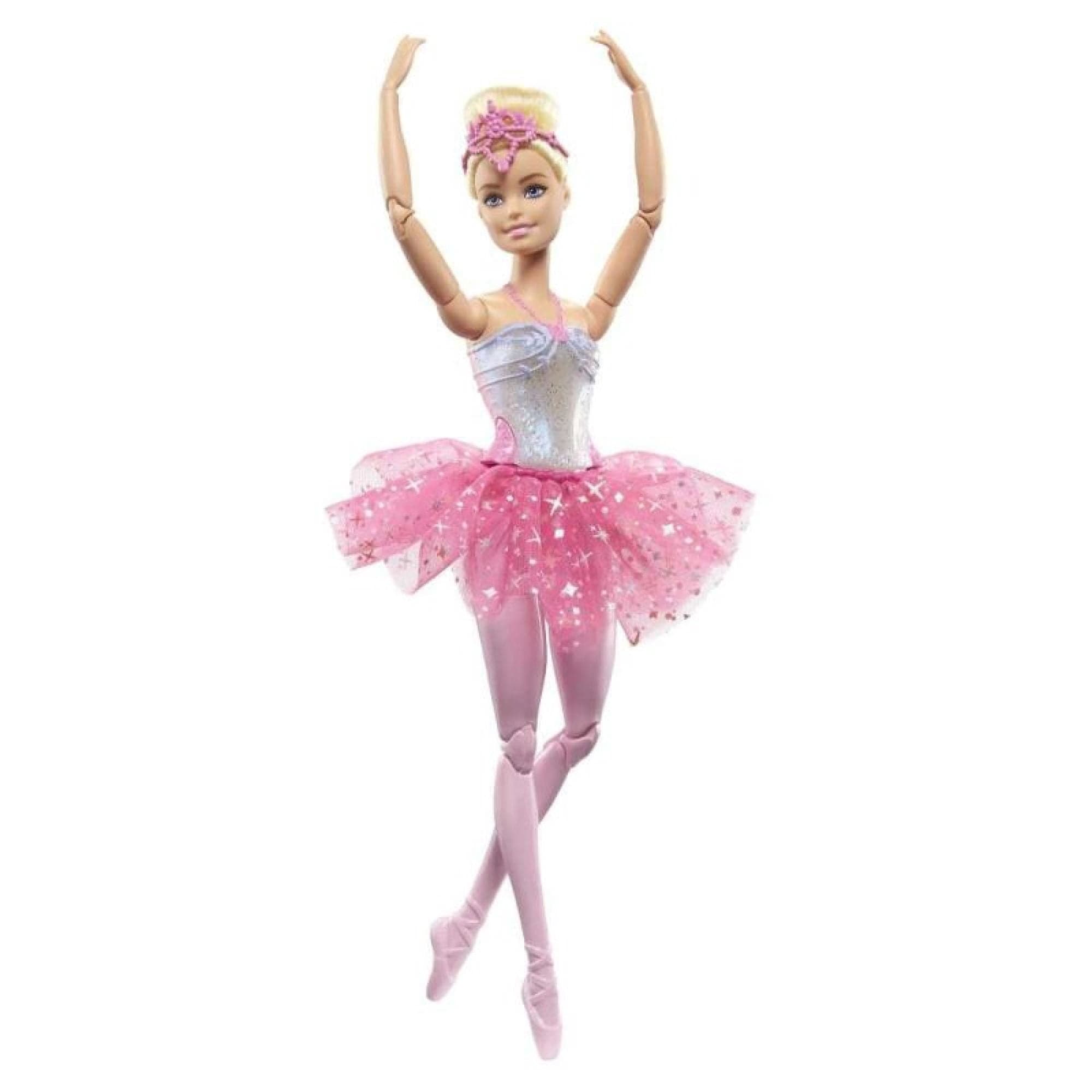 Muneca Barbie Fantasia Bailarina Luces Brillantes Tutu Rosa 3+ Anos
