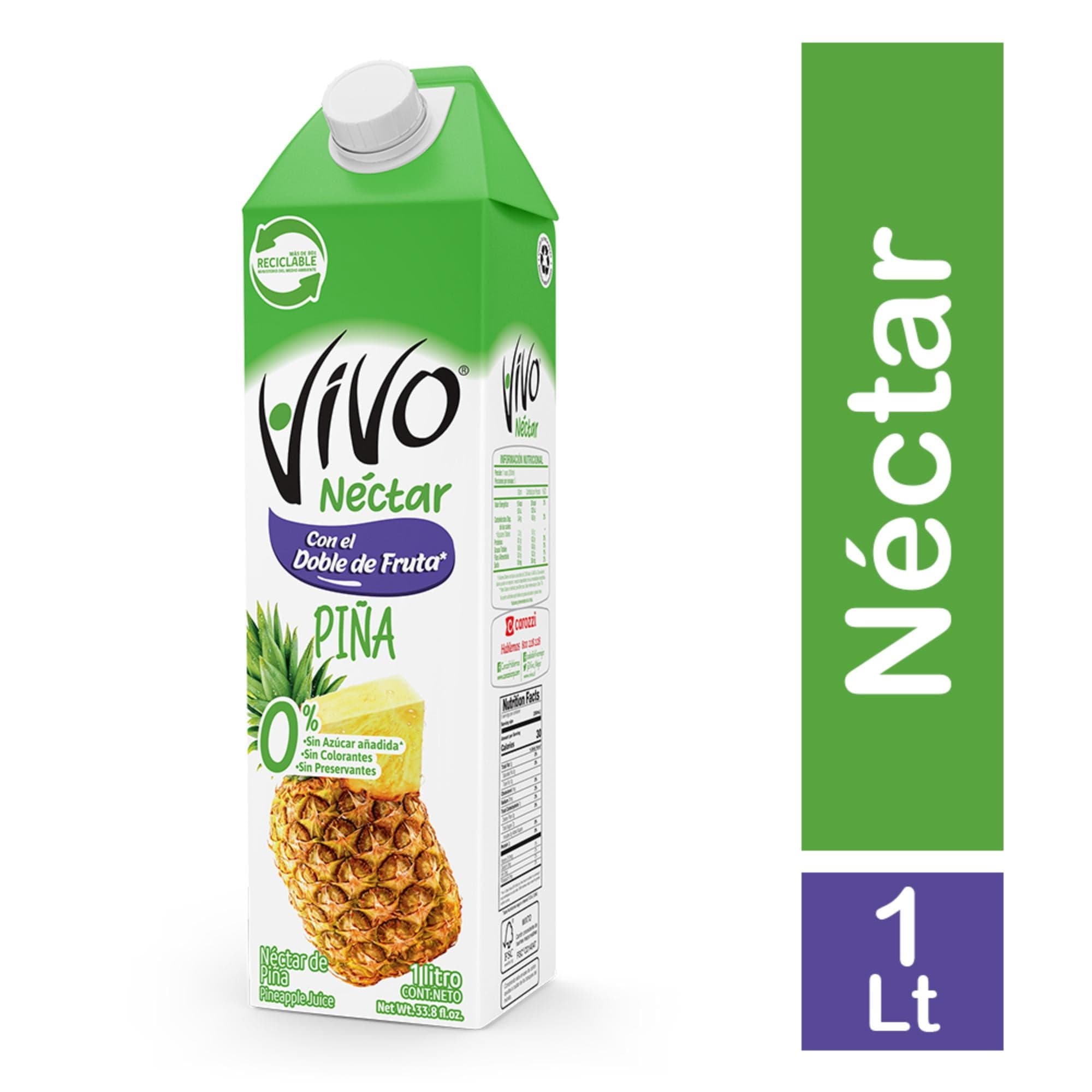 Nectar Sabor Pina Caja, 1 L