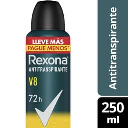 Desodorante Aerosol Rexona Men V8 Hombre, 250 ml