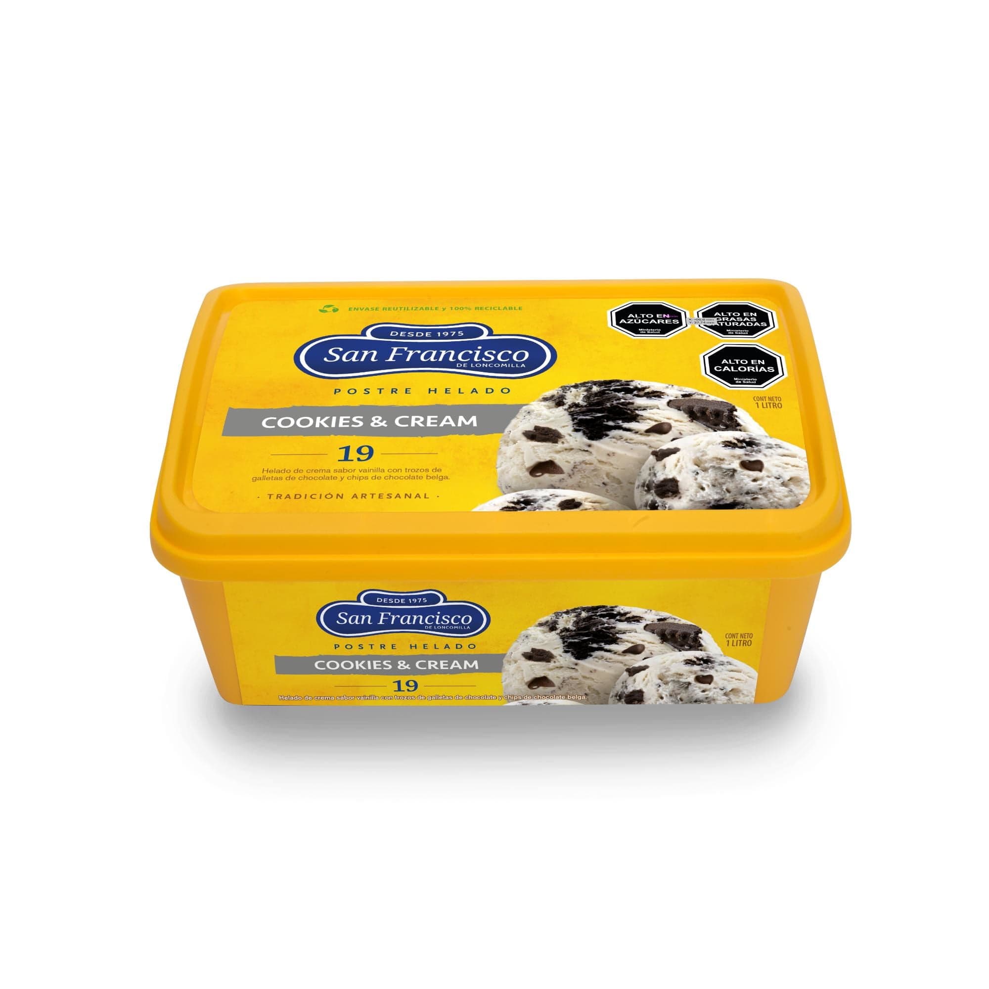 Helado Cookies & Cream Cassata, 1 L
