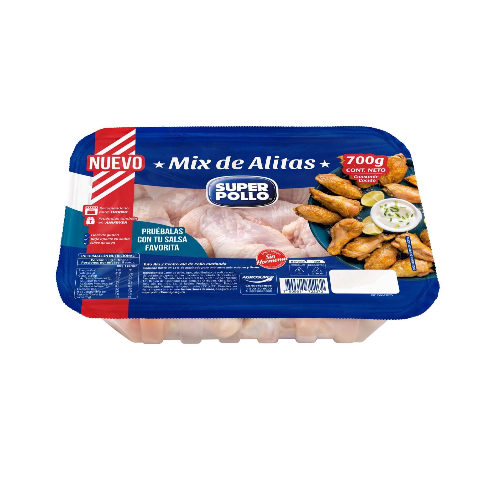Pollo Trutro Mix de Alitas, 700 g