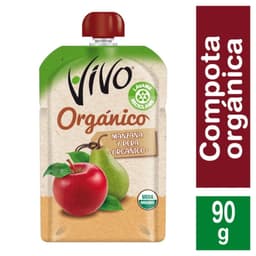 Compota Organica Manzana Pera, 90 g