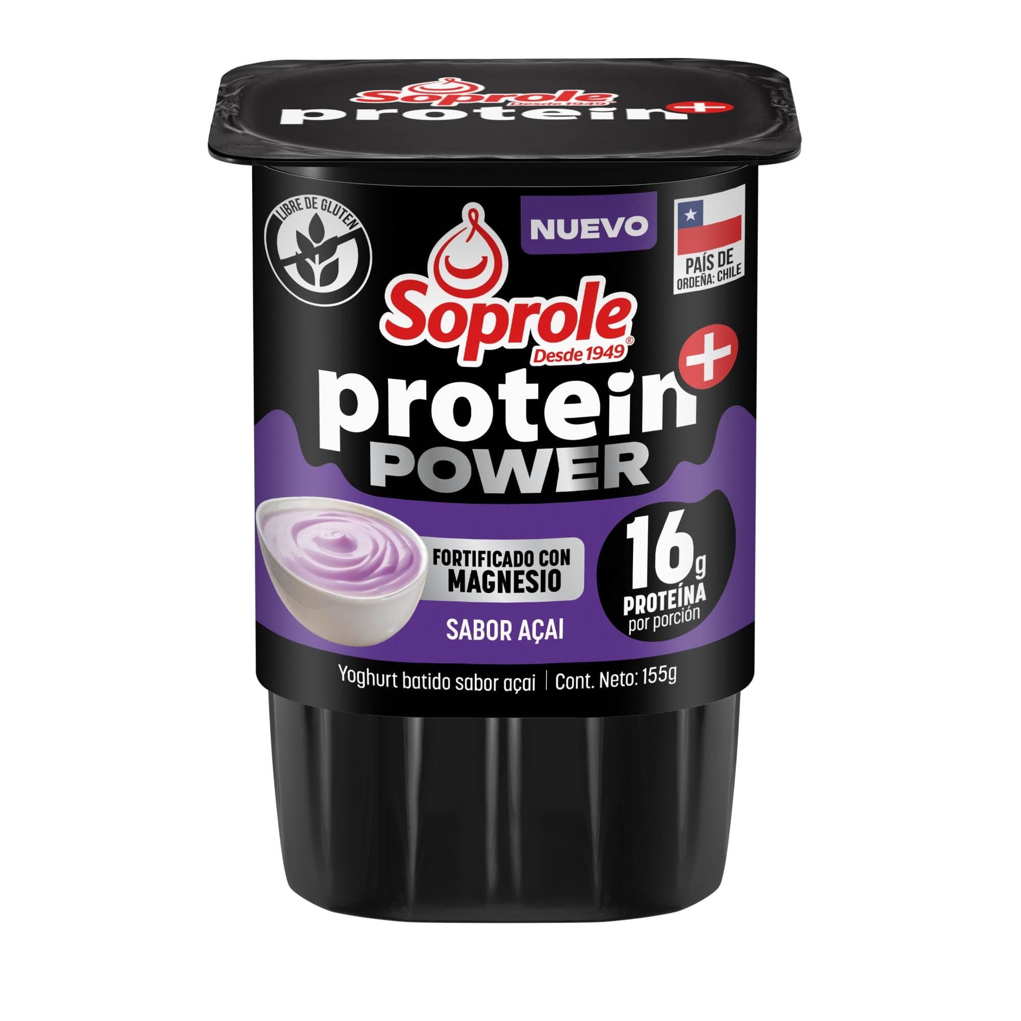 Yoghurt Soprole Protein+ Power Acai, 155 g