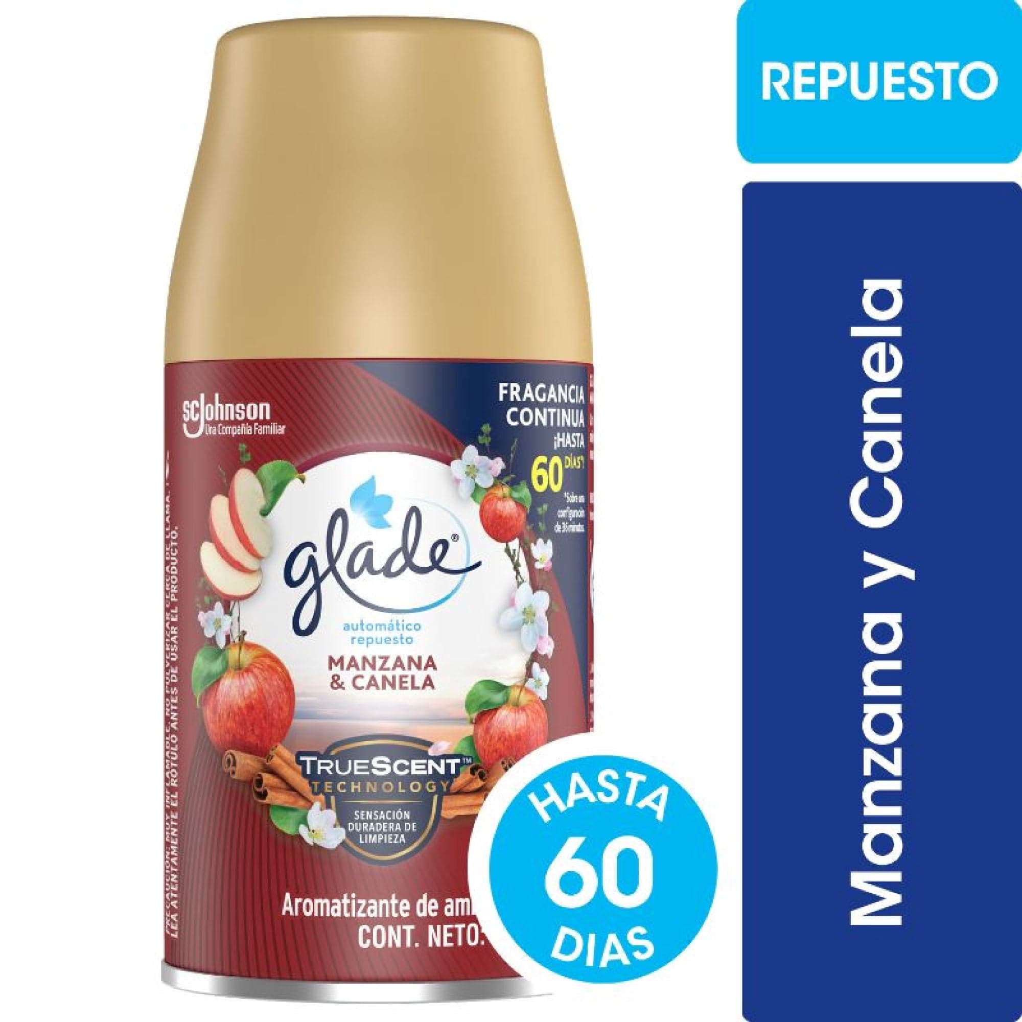 Aromatizante Ambiental Repuesto Aerosol Manzana y Canela Lata