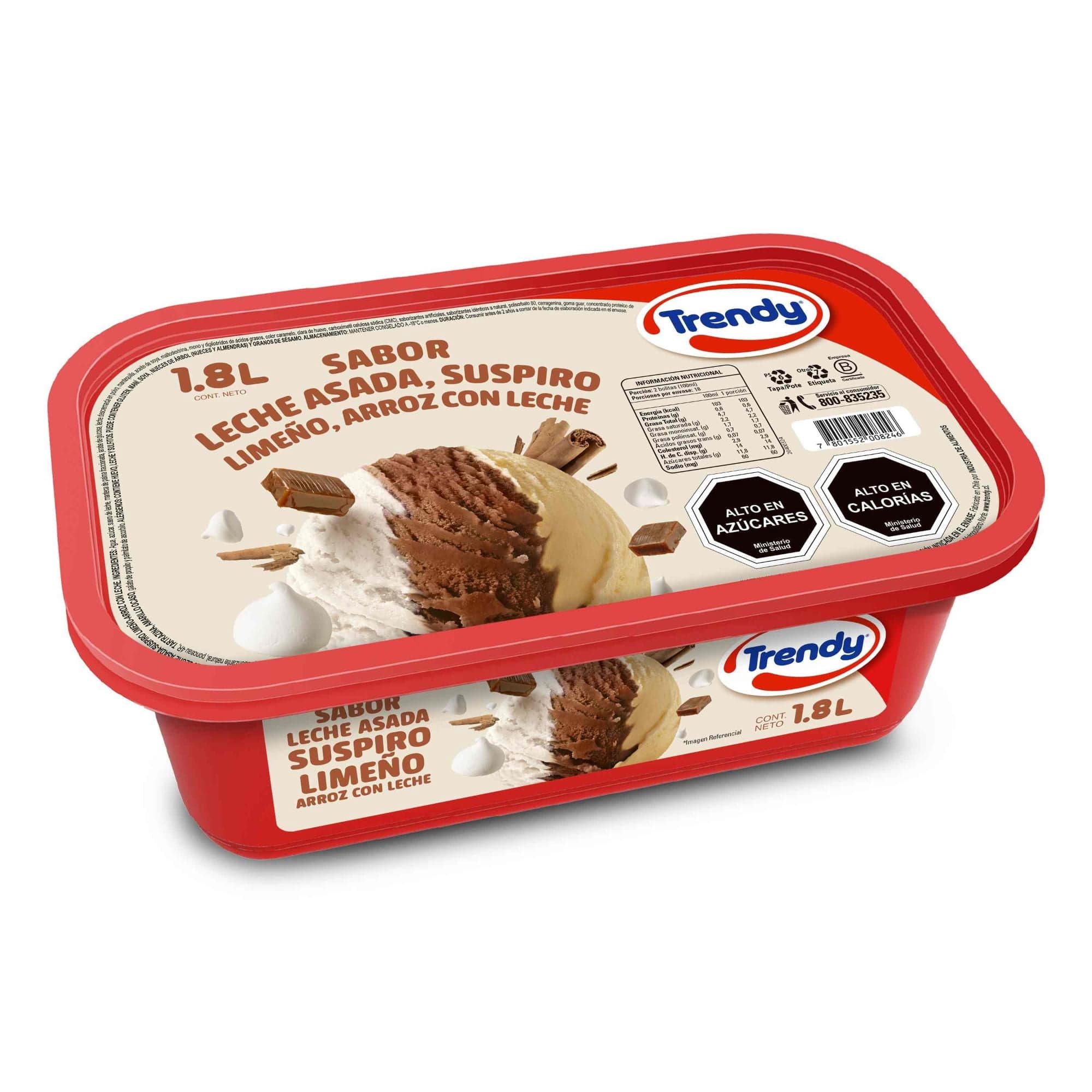 Cassata Leche Asada/Suspiro Limeno/Arroz Con Leche, 1.8 L