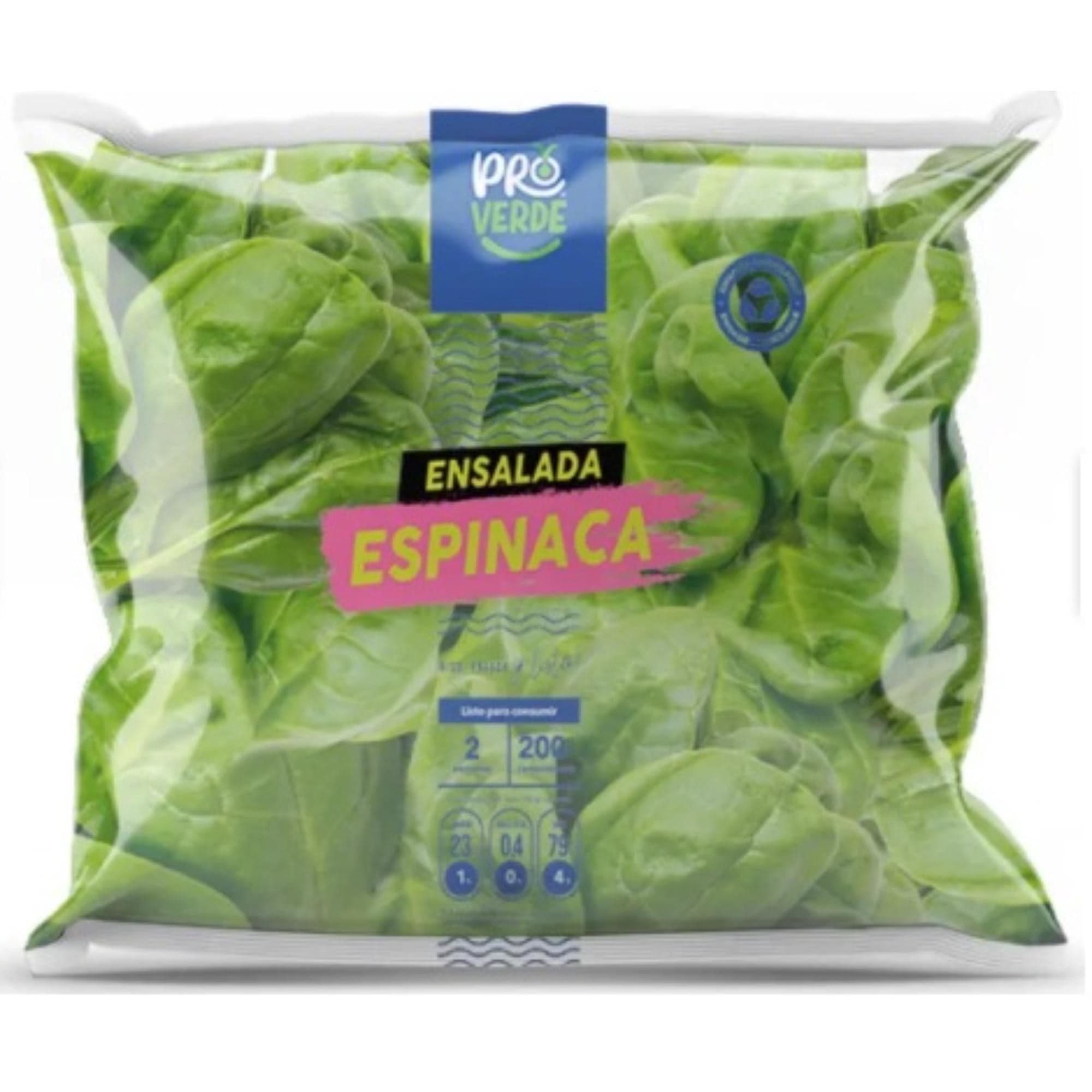 Ensalada Espinaca Bolsa, 200 gr
