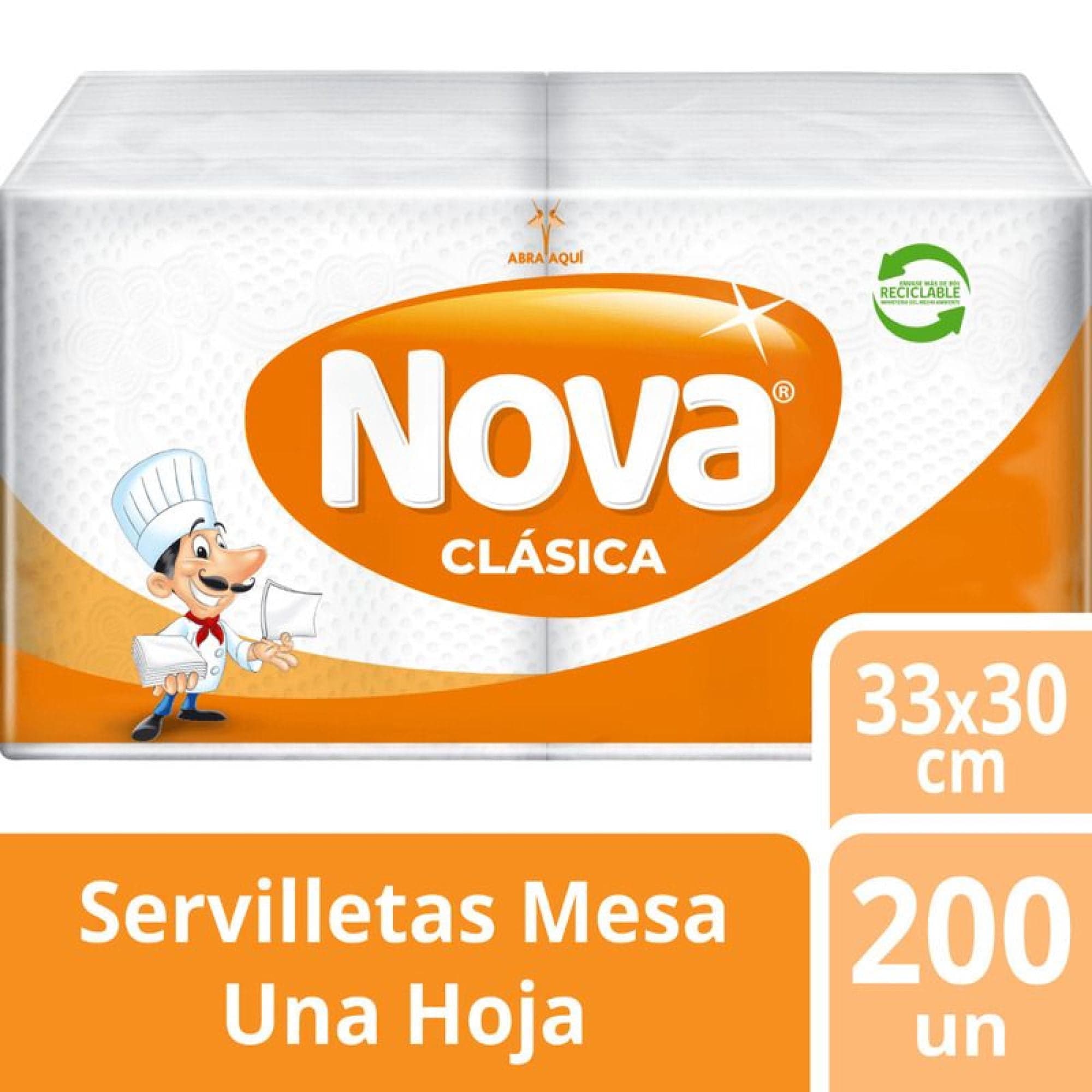 Servilletas Mesa 33x33 cm, 200 Un